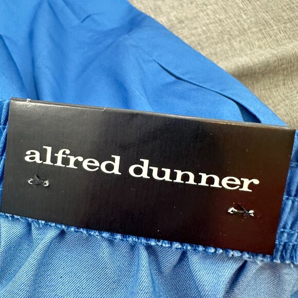 NEW! Alfred Dunner Straight Leg Pants Mid Rise Lappis/ Blue 16 Stretch Waist $48 - Picture 6 of 13